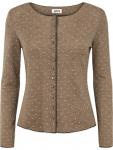 Jalfe "Cardigan Light Brown Dots Merino" Natural Melange 