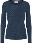 Jalfe "Shirt Dots Merino" Jeansblue Melange 