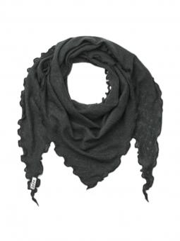 Jalfe "Scarf Eyelet Merino"  Anthracite Melange 