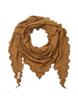 Jalfe "Scarf Eyelet Merino" Mustard Melange 