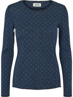 Jalfe "Shirt Dots Merino" Jeansblue Melange 