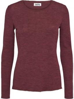 Jalfe "Shirt Plain Merino" Plum Melange 