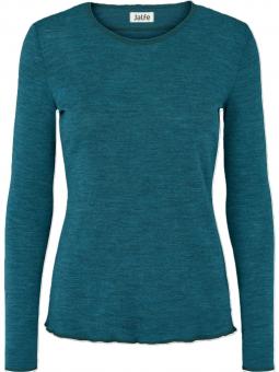 Jalfe "Shirt Plain Merino" Turquoise Melange 