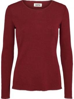 Jalfe "Shirt Plain Merino" Dark Red Melange 