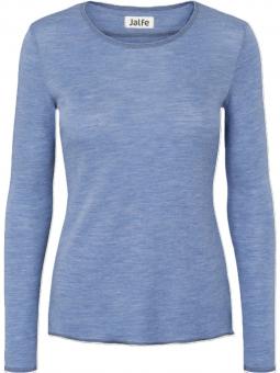Jalfe "Shirt Plain Merino" Light Blue Melange 