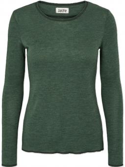 Jalfe "Shirt Plain Merino" Dusty Green Melange 