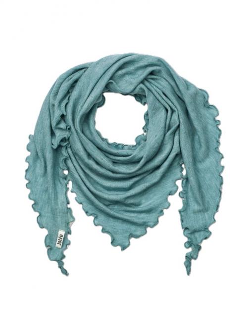Jalfe "Scarf Eyelet Merino"  Aqua Melange 