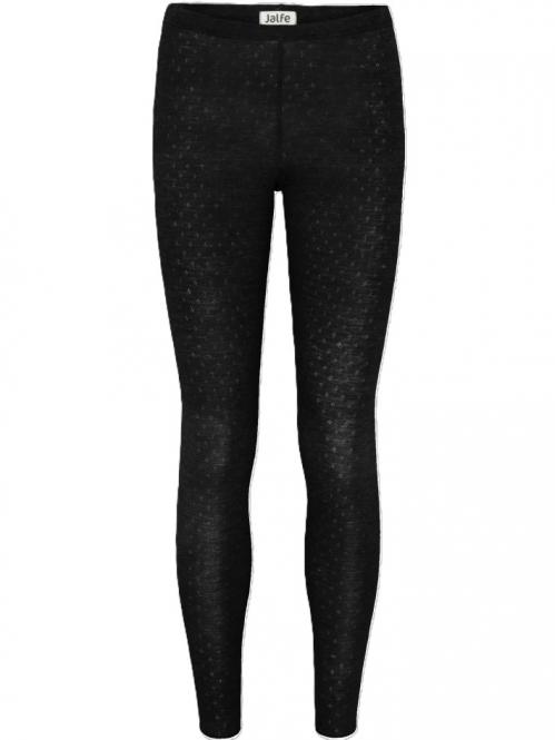 Jalfe "Leggings Eyelet Merino" Black 