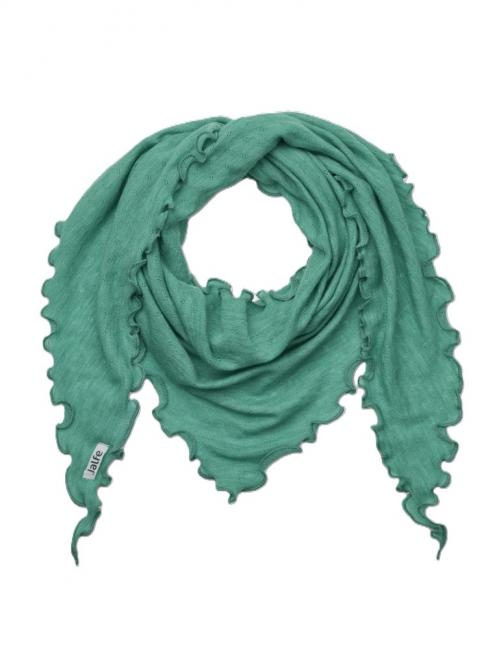 Jalfe "Scarf Eyelet Merino"  Emerald Melange 