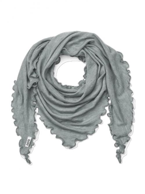 Jalfe "Scarf Eyelet Merino"  Grey Melange 
