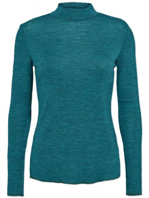 Jalfe "Turtleneck Plain Merino" Turquoise Melange 