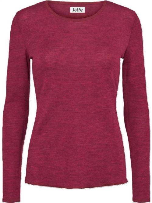 Jalfe "Shirt Plain Merino" Kirsch Melange 