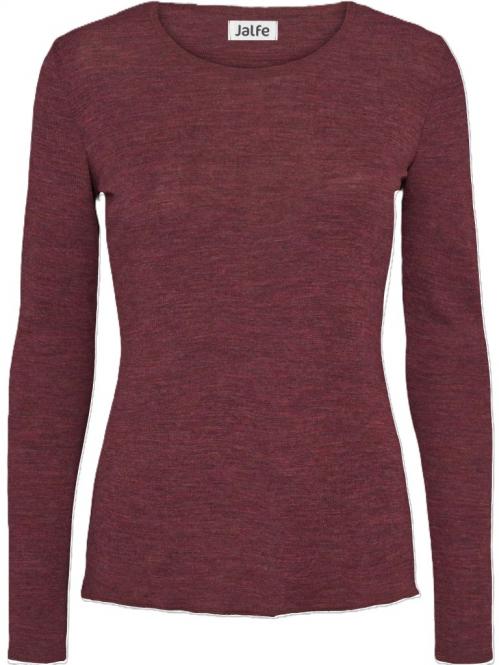 Jalfe "Shirt Plain Merino" Plum Melange 