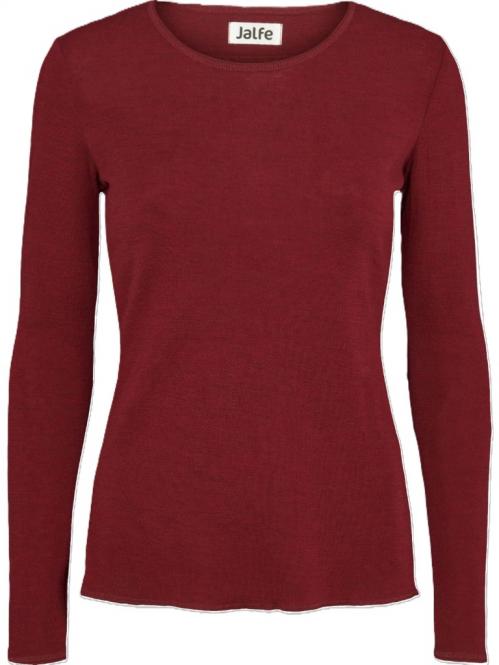 Jalfe "Shirt Plain Merino" Dark Red Melange 