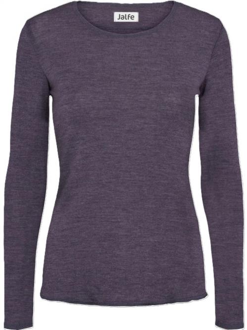 Jalfe "Shirt Plain Merino" Purple Melange 