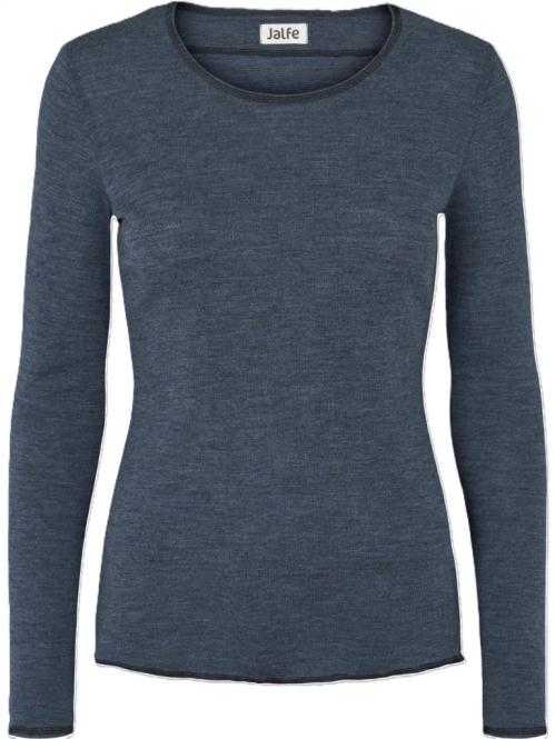 Jalfe "Shirt Plain Merino" Denim Melange 